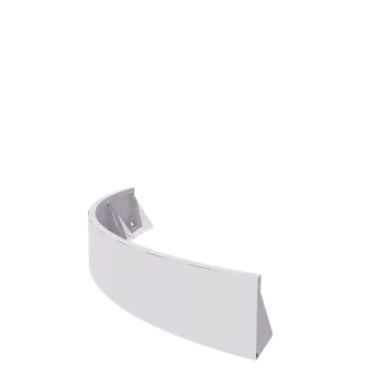 Zid de sprijin din oțel - Curbă exterioară - 150 x 150 x 30 cm - RAL9010 mat (alb)
