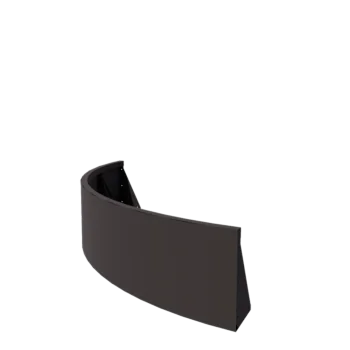 Zid de sprijin din oțel - Curbă exterioară - 150 x 150 x 40 cm - RAL7016 mat (gri antracit)