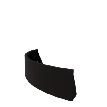 Zid de sprijin din oțel - Curbă exterioară - 150 x 150 x 40 cm - RAL9005 mat (negru)