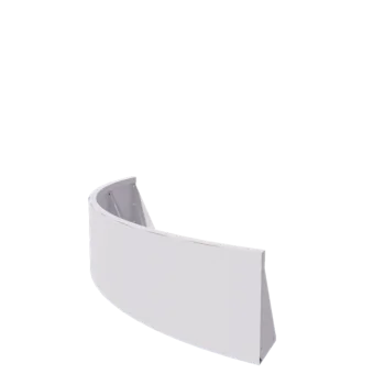 Zid de sprijin din oțel - Curbă exterioară - 150 x 150 x 40 cm - RAL9010 mat (alb)