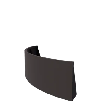 Zid de sprijin din oțel - Curbă exterioară - 150 x 150 x 50 cm - RAL7016 mat (gri antracit)