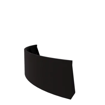 Zid de sprijin din oțel - Curbă exterioară - 150 x 150 x 50 cm - RAL9005 mat (negru)
