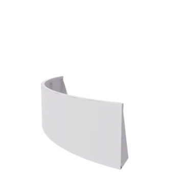 Zid de sprijin din oțel - Curbă exterioară - 150 x 150 x 50 cm - RAL9010 mat (alb)