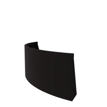 Zid de sprijin din oțel - Curbă exterioară - 150 x 150 x 60 cm - RAL9005 mat (negru)