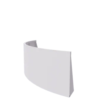 Zid de sprijin din oțel - Curbă exterioară - 150 x 150 x 60 cm - RAL9010 mat (alb)