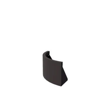 Zid de sprijin din oțel - Curbă exterioară - 50 x 50 x 30 cm - Altă culoare RAL