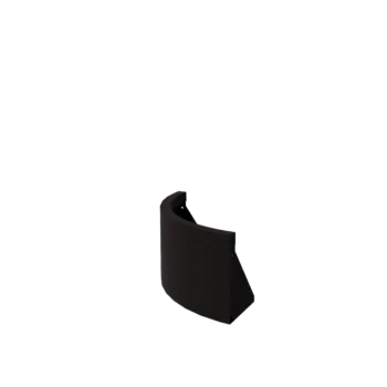 Zid de sprijin din oțel - Curbă exterioară - 50 x 50 x 30 cm - RAL9005 mat (negru)
