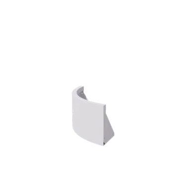 Zid de sprijin din oțel - Curbă exterioară - 50 x 50 x 30 cm - RAL9010 mat (alb)