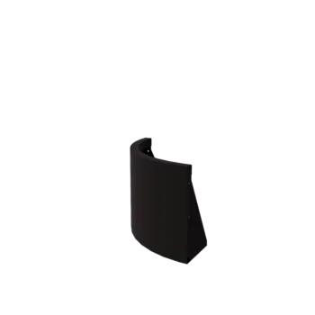 Zid de sprijin din oțel - Curbă exterioară - 50 x 50 x 40 cm - RAL9005 mat (negru)