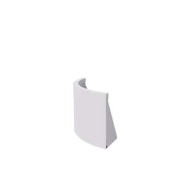 Zid de sprijin din oțel - Curbă exterioară - 50 x 50 x 40 cm - RAL9010 mat (alb)