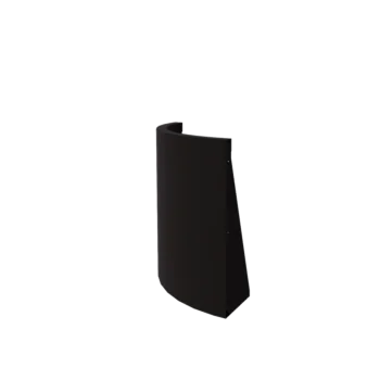 Zid de sprijin din oțel - Curbă exterioară - 50 x 50 x 60 cm - RAL9005 mat (negru)