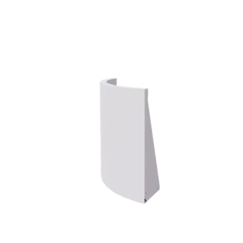 Zid de sprijin din oțel - Curbă exterioară - 50 x 50 x 60 cm - RAL9010 mat (alb)