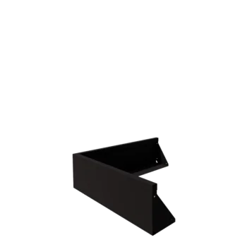 Zid de sprijin din oțel - Colț exterior - 100 x 100 x 30 cm - RAL9005 mat (negru)