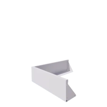 Zid de sprijin din oțel - Colț exterior - 100 x 100 x 30 cm - RAL9010 mat (alb)
