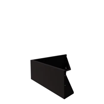 Zid de sprijin din oțel - Colț exterior - 100 x 100 x 40 cm - RAL9005 mat (negru)