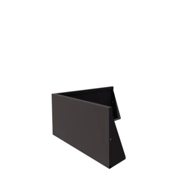 Zid de sprijin din oțel - Colț exterior - 100 x 100 x 50 cm - RAL7016 mat (gri antracit)