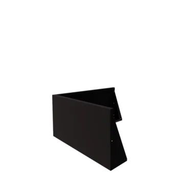 Zid de sprijin din oțel - Colț exterior - 100 x 100 x 50 cm - RAL9005 mat (negru)