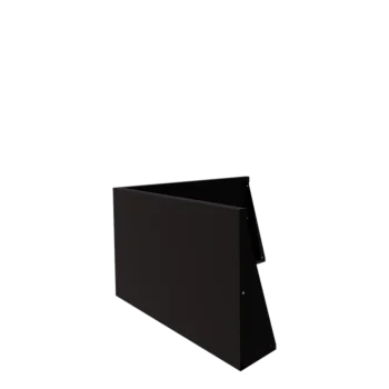 Zid de sprijin din oțel - Colț exterior - 100 x 100 x 60 cm - RAL9005 mat (negru)
