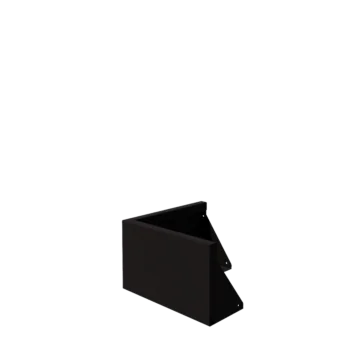 Zid de sprijin din oțel - Colț exterior - 50 x 50 x 30 cm - RAL9005 mat (negru)