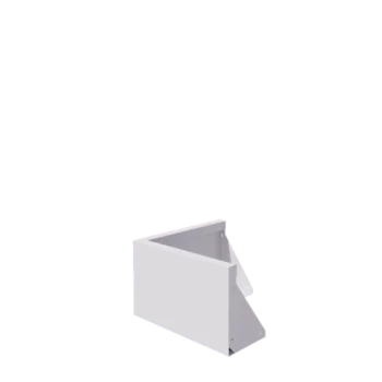 Zid de sprijin din oțel - Colț exterior - 50 x 50 x 30 cm - RAL9010 mat (alb)