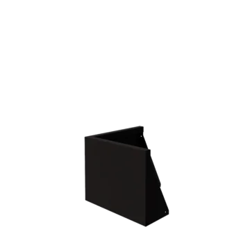 Zid de sprijin din oțel - Colț exterior - 50 x 50 x 40 cm - RAL9005 mat (negru)