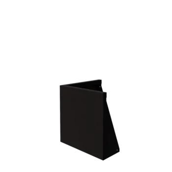 Zid de sprijin din oțel - Colț exterior - 50 x 50 x 50 cm - RAL9005 mat (negru)