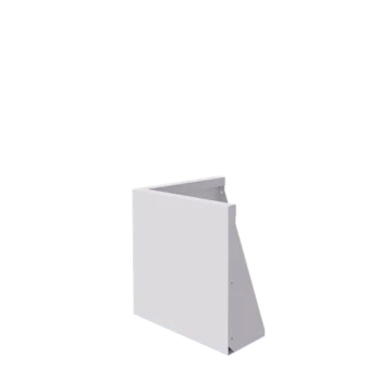 Zid de sprijin din oțel - Colț exterior - 50 x 50 x 50 cm - RAL9010 mat (alb)
