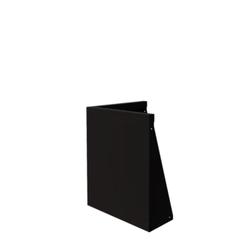 Zid de sprijin din oțel - Colț exterior - 50 x 50 x 60 cm - RAL9005 mat (negru)