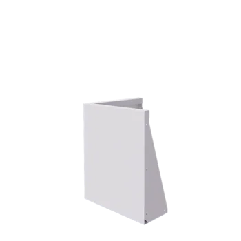 Zid de sprijin din oțel - Colț exterior - 50 x 50 x 60 cm - RAL9010 mat (alb)