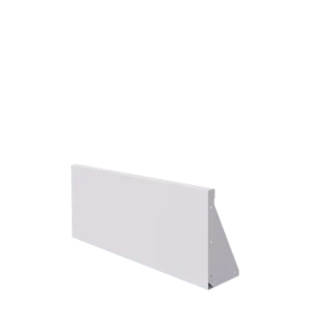 Zid de sprijin din oțel - Drept - 100 x 40 cm - RAL9010 mat (alb)