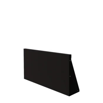 Zid de sprijin din oțel - Drept - 100 x 50 cm - RAL9005 mat (negru)