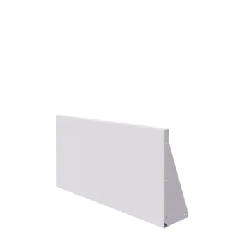 Zid de sprijin din oțel - Drept - 100 x 50 cm - RAL9010 mat (alb)