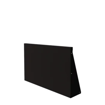 Zid de sprijin din oțel - Drept - 100 x 60 cm - RAL9005 mat (negru)