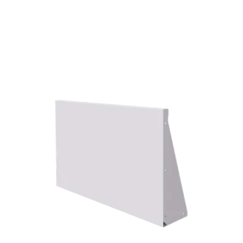 Zid de sprijin din oțel - Drept - 100 x 60 cm - RAL9010 mat (alb)