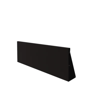 Zid de sprijin din oțel - Drept - 150 x 50 cm - RAL9005 mat (negru)