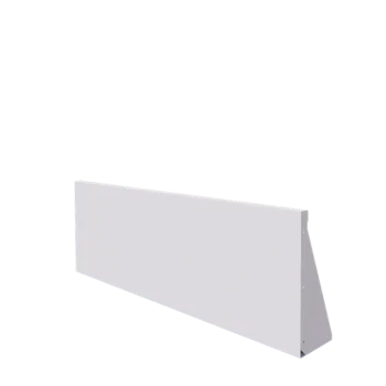 Zid de sprijin din oțel - Drept - 150 x 50 cm - RAL9010 mat (alb)