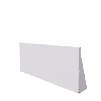 Zid de sprijin din oțel - Drept - 150 x 60 cm - RAL9010 mat (alb)