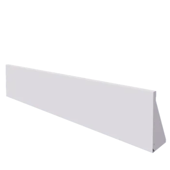 Zid de sprijin din oțel - Drept - 200 x 40 cm - RAL9010 mat (alb)