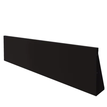 Zid de sprijin din oțel - Drept - 200 x 50 cm - RAL9005 mat (negru)