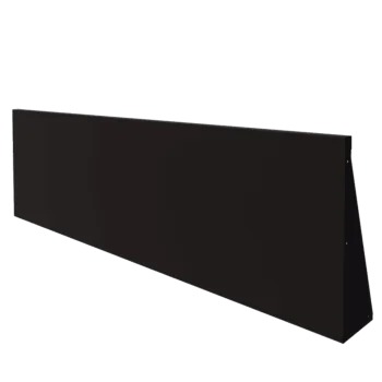 Zid de sprijin din oțel - Drept - 200 x 60 cm - RAL9005 mat (negru)