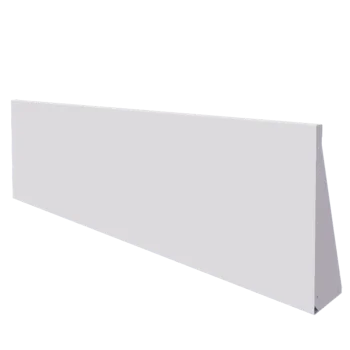 Zid de sprijin din oțel - Drept - 200 x 60 cm - RAL9010 mat (alb)