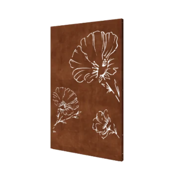 Panou decorativ din oțel corten - Mac - 120 x 6 x 190 cm