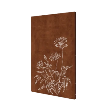 Panou decorativ din oțel corten - Albăstrea - 120 x 6 x 190 cm