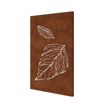 Panou decorativ din oțel corten - Frunze 2 - 120 x 6 x 190 cm