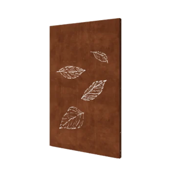 Panou decorativ din oțel corten - Frunze 3 - 120 x 6 x 190 cm