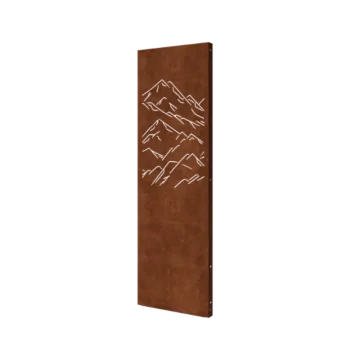Panou decorativ din oțel corten - Munți 1 - 60 x 6 x 190 cm