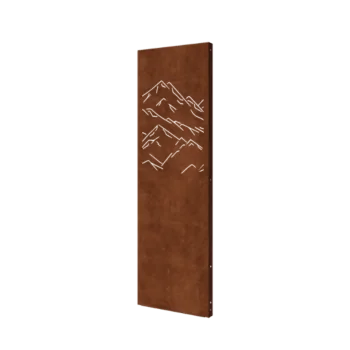 Panou decorativ din oțel corten - Munți 3 - 60 x 6 x 190 cm