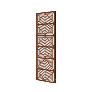 Panou decorativ din oțel corten - Linii 1 - 60 x 6 x 190 cm