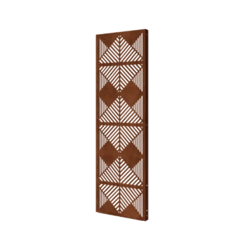 Panou decorativ din oțel corten - Linii 3 - 60 x 6 x 190 cm