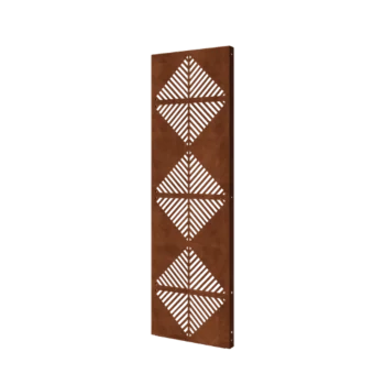Panou decorativ din oțel corten - Linii 4 - 60 x 6 x 190 cm
